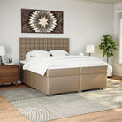 Hoogte verstelbaar boxspringbed met duurzaam kunstleer en comfortabele materiaal vulling - Bedden & bedframes