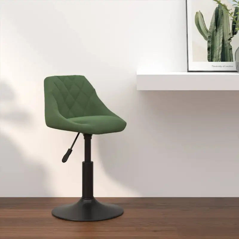 Hoogte verstelbare barkruk met fluweelzachte bekleding en staalframe - Donkergroen / 1 - Barkrukken