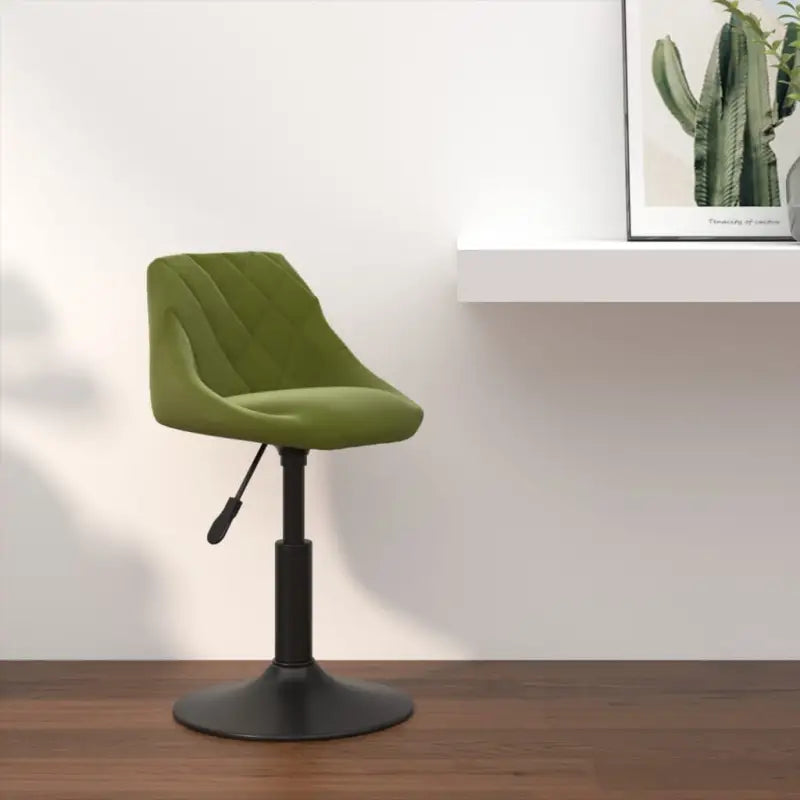 Hoogte verstelbare barkruk met fluweelzachte bekleding en staalframe - Lichtgroen / 1 - Barkrukken