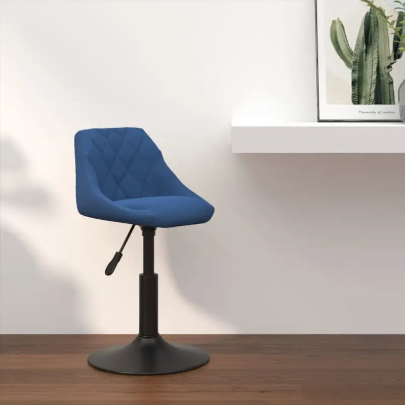 Hoogte verstelbare barkruk met fluweelzachte bekleding en staalframe - Blauw / 1 - Barkrukken