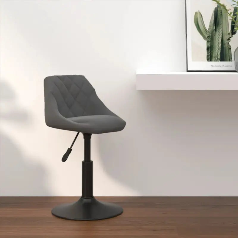 Hoogte verstelbare barkruk met fluweelzachte bekleding en staalframe - Donkergrijs / 1 - Barkrukken