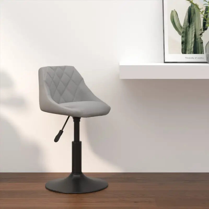 Hoogte verstelbare barkruk met fluweelzachte bekleding en staalframe - Lichtgrijs / 1 - Barkrukken