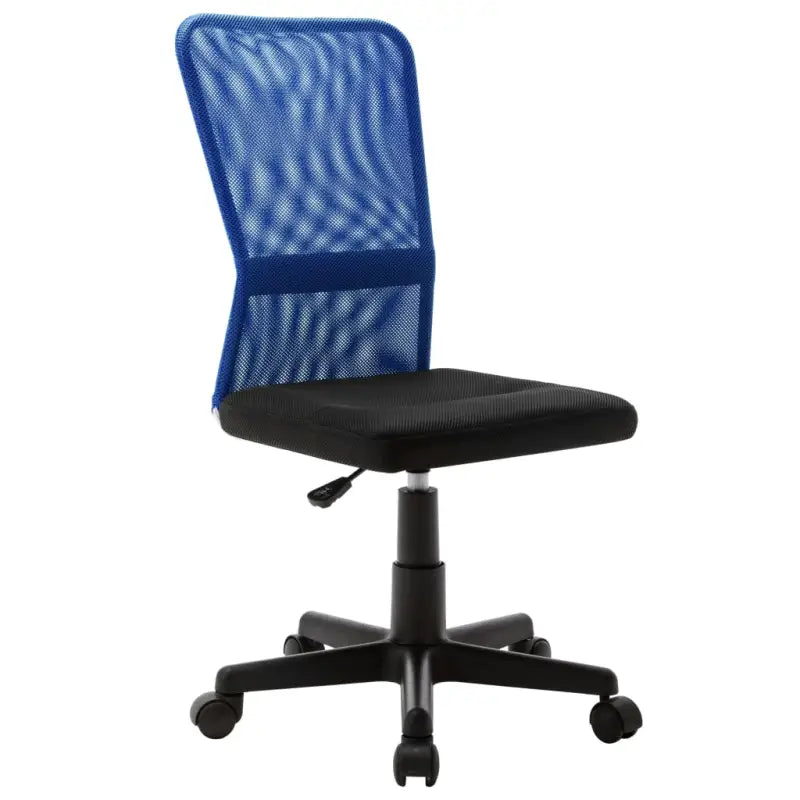 Hoogte verstelbare bureaustoel met ademend mesh stof voor comfort - Zwart en blauw / 1 - Bureaustoelen