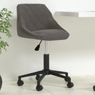 Hoogte verstelbare bureaustoel met trendy design en zacht fluweel - Donkergrijs / 1 - Bureaustoelen