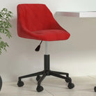 Hoogte verstelbare bureaustoel met trendy design en zacht fluweel - Wijnrood / 1 - Bureaustoelen