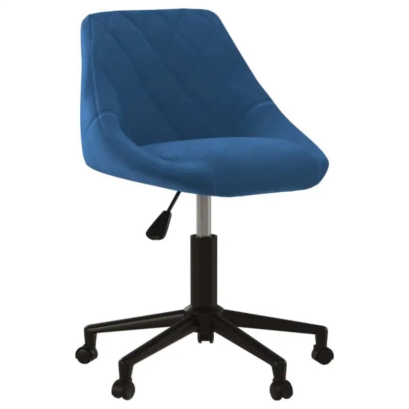 Hoogte Verstelbare Draaibare Eetkamerstoel met Fluwelen Stoffering - Blauw / 1 - Eetkamerstoelen