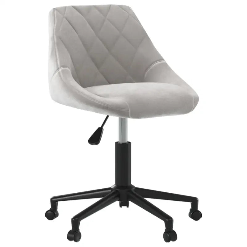 Hoogte Verstelbare Draaibare Eetkamerstoel met Fluwelen Stoffering - Lichtgrijs / 1 - Eetkamerstoelen