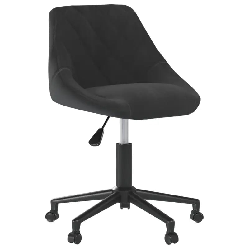 Hoogte Verstelbare Draaibare Eetkamerstoel met Fluwelen Stoffering - Zwart / 1 - Eetkamerstoelen