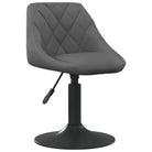 Hoogte verstelbare draaibare eetkamerstoelen met fluwelen design - Donkergrijs / 1 - Eetkamerstoelen
