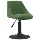 Hoogte verstelbare draaibare eetkamerstoelen met fluwelen design - Donkergroen / 1 - Eetkamerstoelen