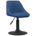 Hoogte verstelbare draaibare eetkamerstoelen met fluwelen design - Blauw / 1 - Eetkamerstoelen