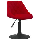 Hoogte verstelbare draaibare eetkamerstoelen met fluwelen design - Wijnrood / 1 - Eetkamerstoelen