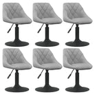 Hoogte verstelbare draaibare eetkamerstoelen met fluwelen design - Lichtgrijs / 6 - Eetkamerstoelen