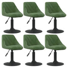 Hoogte verstelbare draaibare eetkamerstoelen met fluwelen design - Donkergroen / 6 - Eetkamerstoelen