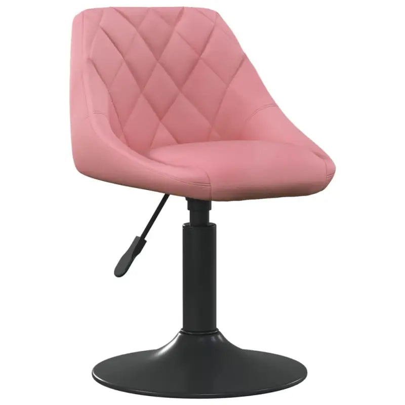 Hoogte verstelbare draaibare eetkamerstoelen met fluwelen design - Roze / 1 - Eetkamerstoelen