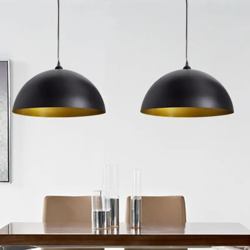 Hoogte verstelbare halfronde plafondlamp voor thuis en commercieel gebruik - Zwart / 2 / 1 - Lampen