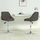 Hoogte verstelbare trendy draaibare eetkamerstoelen met fluwelen bekleding - Donkergrijs / 2 - Eetkamerstoelen