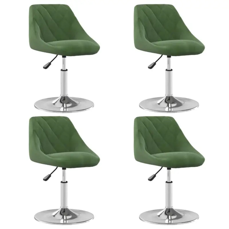 Hoogte verstelbare trendy draaibare eetkamerstoelen met fluwelen bekleding - Donkergroen / 4 - Eetkamerstoelen