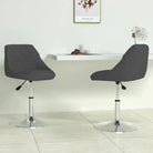 Hoogte verstelbare trendy draaibare eetkamerstoelen met fluwelen bekleding - Zwart / 2 - Eetkamerstoelen