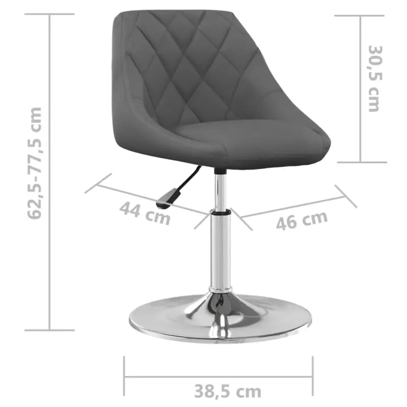 Hoogte verstelbare trendy draaibare eetkamerstoelen met fluwelen bekleding - Eetkamerstoelen