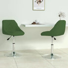 Hoogte verstelbare trendy draaibare eetkamerstoelen met fluwelen bekleding - Donkergroen / 2 - Eetkamerstoelen