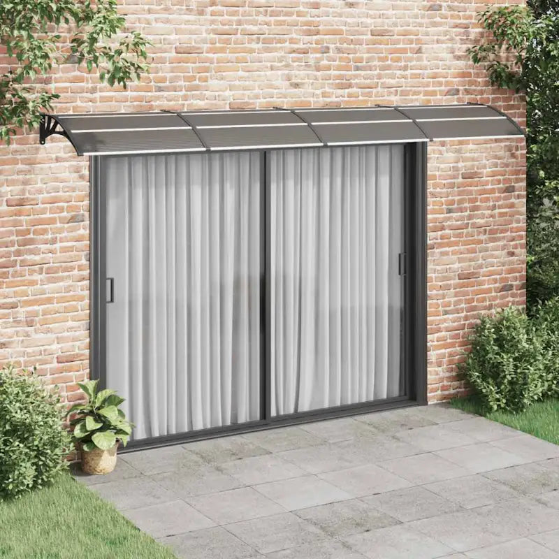 Hoogwaardige deurluifel voor eenvoudige installatie en bescherming tegen weer - Zwart en bruin / 400 x 100 cm / 1