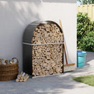 Houtblokhouder van gegalvaniseerd staal voor nette opslag - Antraciet / 80 x 45 x 120 cm - Brandhoutrekken