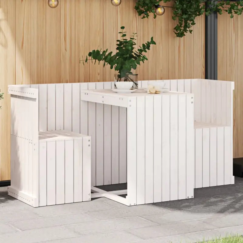 Houten balkonset van massief grenenhout met trendy uitstraling - Tuinsets