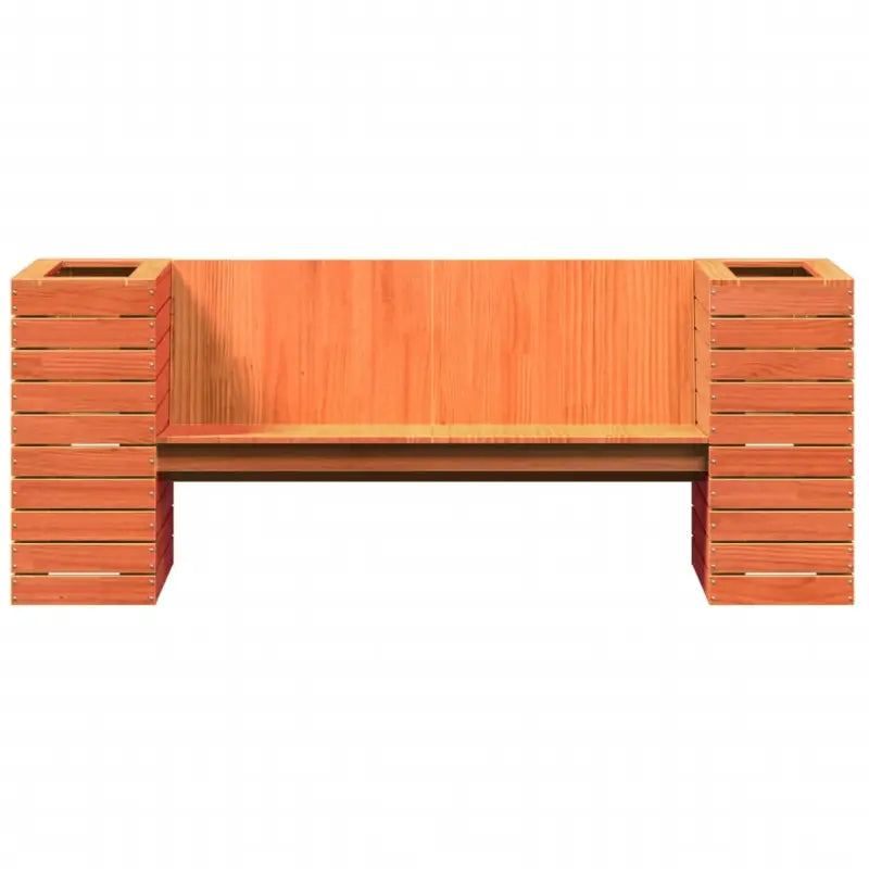 Houten bankje met plantenbakken van massief grenenhout voor tuin - Loungebanken