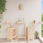 Houten barkrukken van massief grenenhout voor terras of balkon - Natuurlijk grenenhout / 40 x 48.5 x 115.5 cm / 2