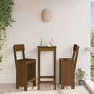 Houten barkrukken van massief grenenhout voor terras of balkon - Honingbruin grenenhout / 40 x 48.5 x 115.5 cm / 2
