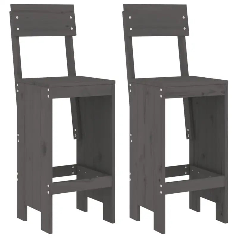 Houten barkrukken van massief grenenhout voor terras of balkon - Tuinstoelen
