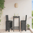 Houten barkrukken van massief grenenhout voor terras of balkon - Grijs grenenhout / 40 x 42 x 120 cm / 2 - Tuinstoelen