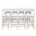 Houten barset van massief grenenhout voor buiten of tuin - Wit - Tuinsets