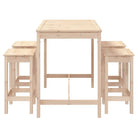 Houten barset van massief grenenhout voor tuin en terras - Naturel - Tuinsets