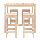 Houten barset van massief grenenhout voor tuin en terras - Naturel - Tuinsets