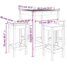 Houten barset van massief grenenhout voor tuin en terras - Tuinsets