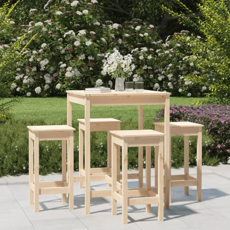 Houten barset van massief grenenhout voor tuin en terras - Tuinsets