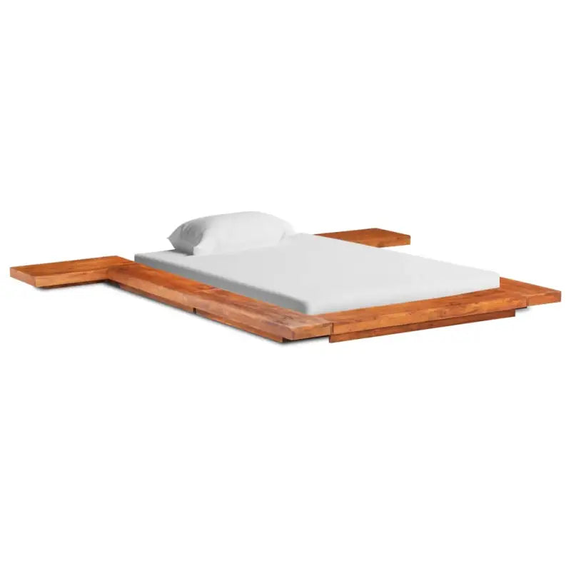 Houten bedframe in Japanse stijl van massief acaciahout met levering bevat - Bedden & bedframes
