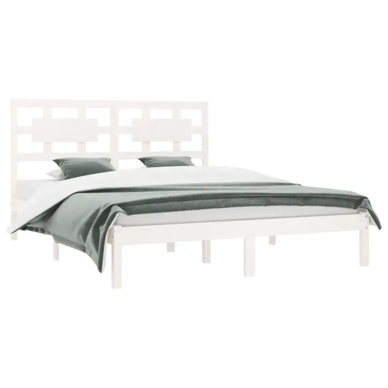 Houten bedframe met hoofdeinde van massief Grenenhout levering bevat - Bedden & bedframes