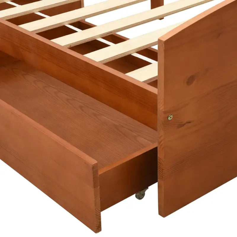 Houten bedframe met lades van massief grenenhout inclusief levering - Bedden & bedframes