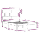 Houten bedframe met massief grenenhout en tijdloos ontwerp - Bedden & bedframes