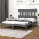 Houten bedframe met massief grenenhout en tijdloos ontwerp - Grijs / 200 x 200 cm - Bedden & bedframes