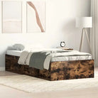 Houten bedframe met multiplex lattenbodem voor een moderne slaapkamer - Gerookt eiken / 90 x 200 cm - Bedden & bedframes