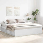 Houten bedframe met multiplex lattenbodem voor een moderne slaapkamer - Wit / 180 x 200 cm - Bedden & bedframes