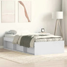 Houten bedframe met multiplex lattenbodem voor een moderne slaapkamer - Wit / 100 x 200 cm - Bedden & bedframes