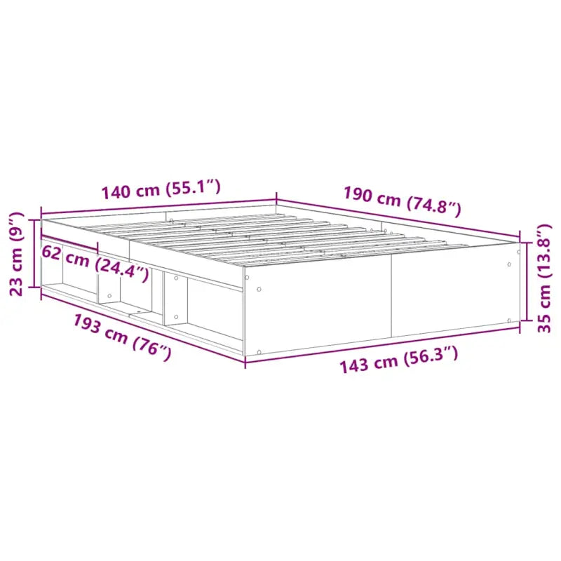 Houten bedframe met multiplex lattenbodem voor een moderne slaapkamer - Bedden & bedframes