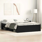 Houten bedframe met multiplex lattenbodem voor een moderne slaapkamer - Zwart eiken / 120 x 190 cm - Bedden & bedframes
