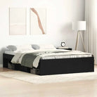 Houten bedframe met multiplex lattenbodem voor een moderne slaapkamer - Zwart eiken / 140 x 190 cm - Bedden & bedframes