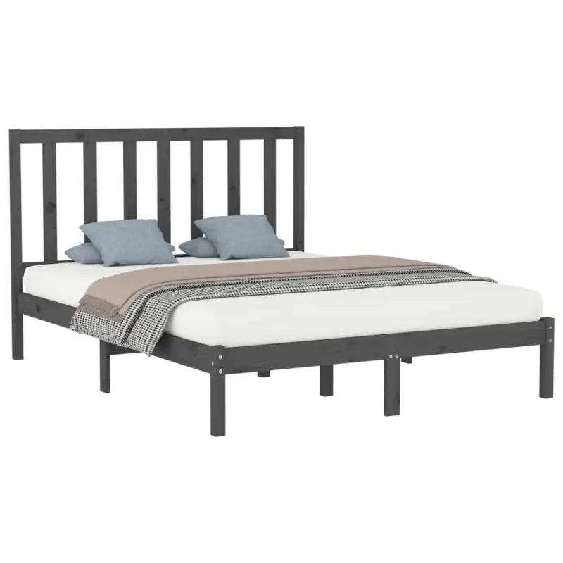 Houten bedframe met tijdloos ontwerp en massief grenenhout - Bedden & bedframes
